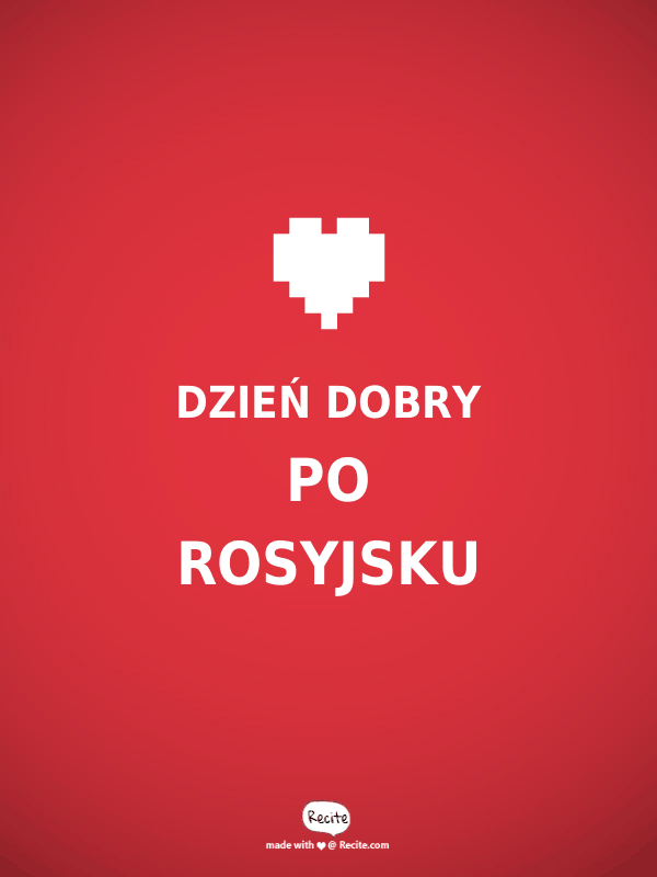 Dzień dobry po rosyjsku Dzień dobry po rosyjsku